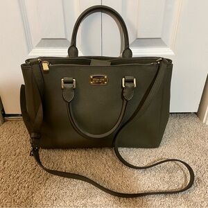 Michael Kors Saffiano Medium Tote, Olive Green